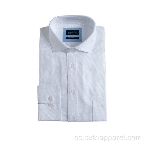 Camisa formal de negocios de manga larga personalizada para hombres